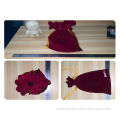 Red Velvet Drawstring Bag , Velvet Gift Pouch For Earring Oem